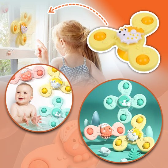 Jouet de bain sensoriel pop it Spinner | Touki Spinner™ - Mini Touki