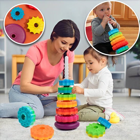 Tour puzzle rotative - Touki Rainbow Tower™ - Mini Touki