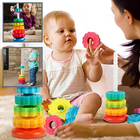 Tour puzzle rotative - Touki Rainbow Tower™ - Mini Touki